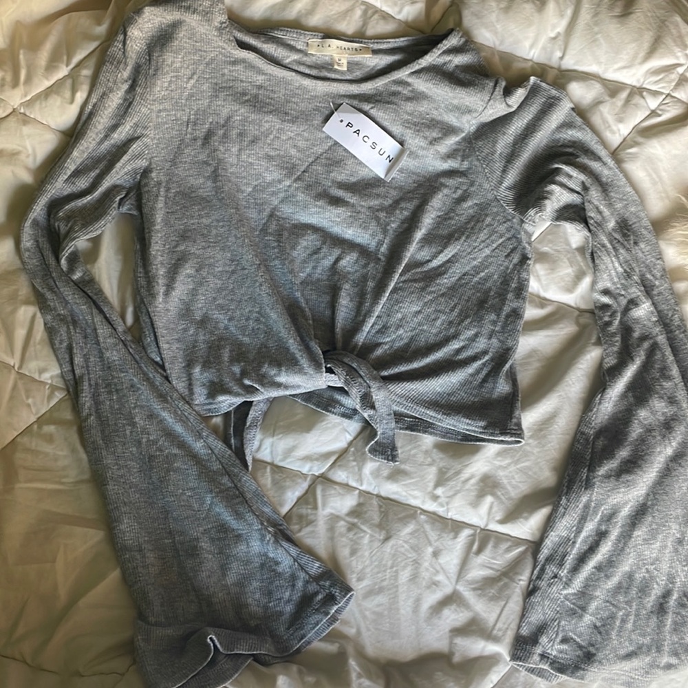 Grey Crop Top